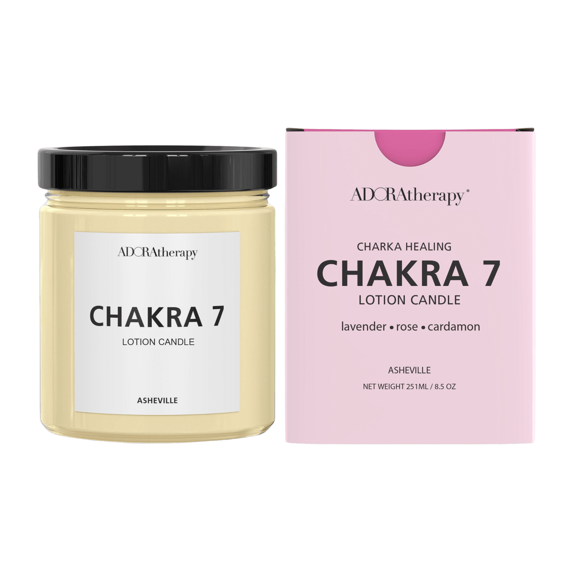 Chakra Healing Lotion Candle Number 7