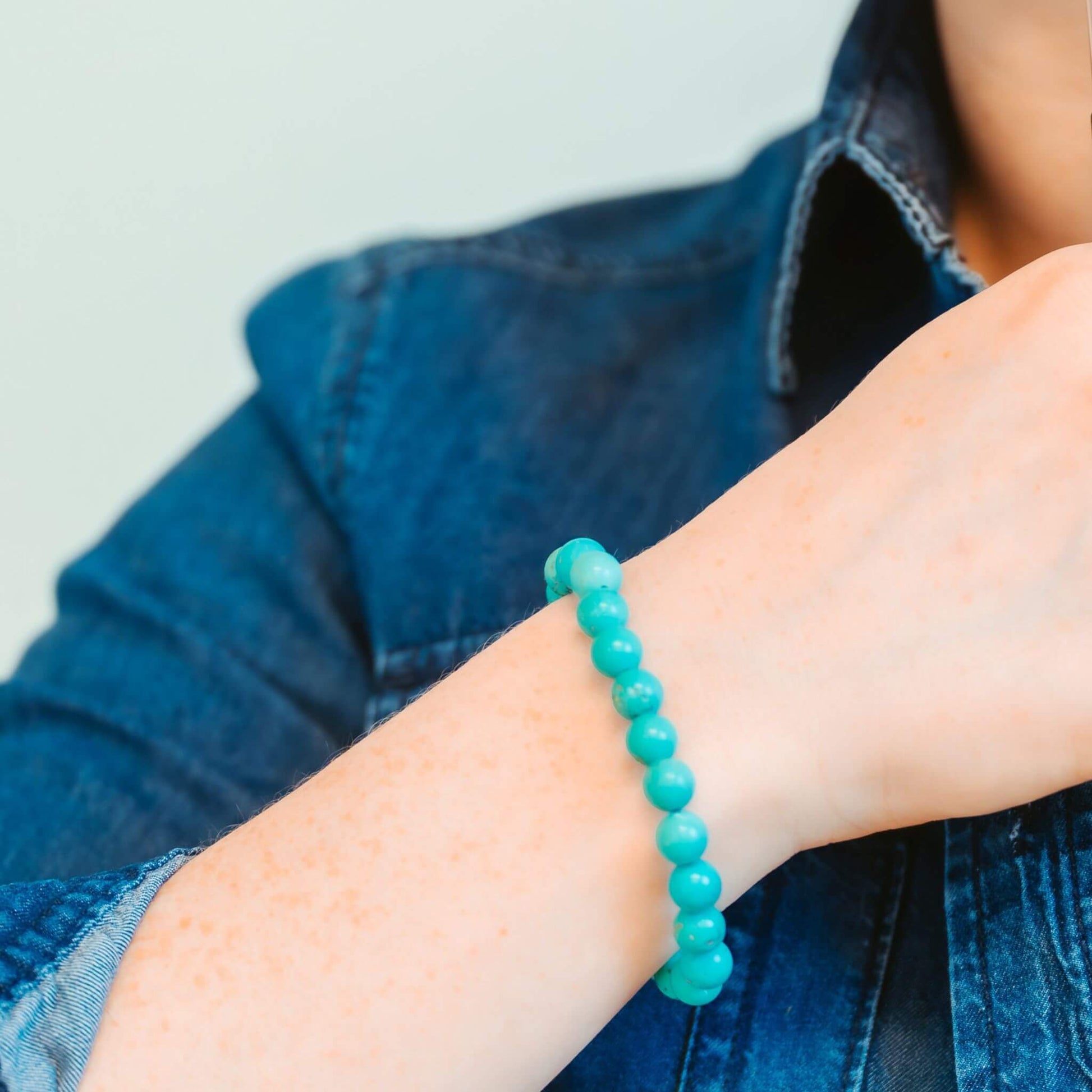 Turquoise Throat Chakra Gemstone Bracelet