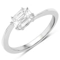 0.33 Carat Genuine White Diamond 18K White Gold Ring (F-G Color, VVS-VS Clarity)