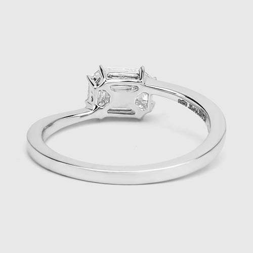 0.33 Carat Genuine White Diamond 18K White Gold Ring (F-G Color, VVS-VS Clarity)