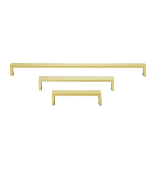 Vintage Satin Brass Cabinet Handles: Elegant Hardware for Kitchen & Furniture | Handcrafted Décor Brass Cabinet Pull - Drawer Pulls