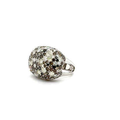 Brown & Cognac Bubble Diamond Ring