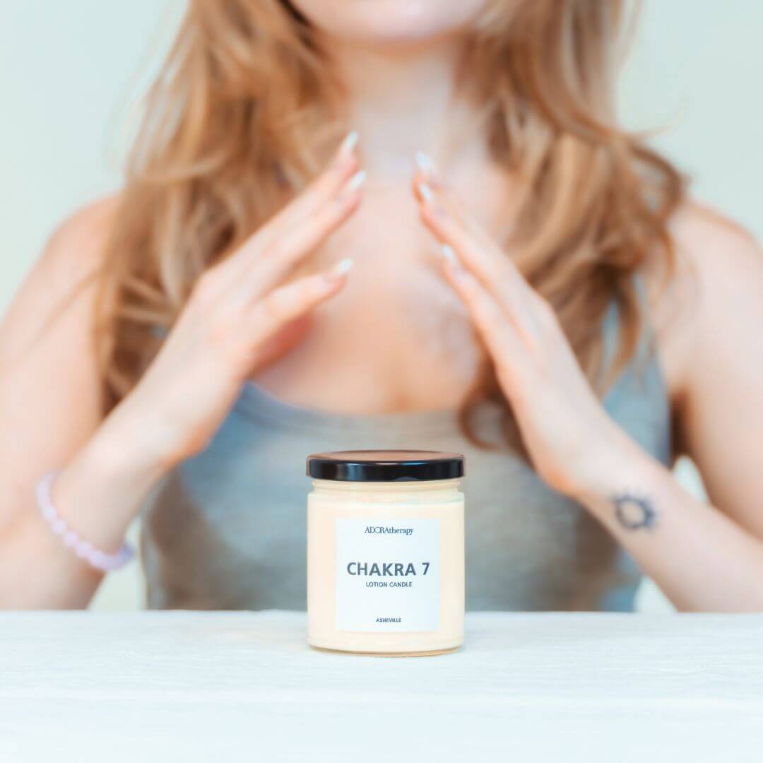 Chakra Healing Lotion Candle Number 7