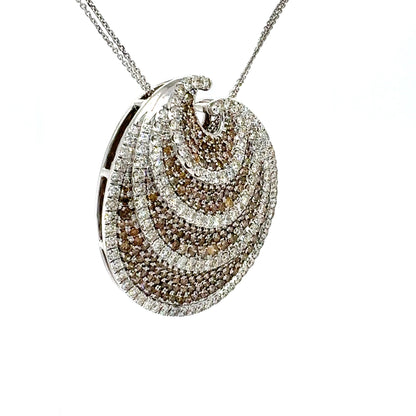 Brown & White Diamond Pendant