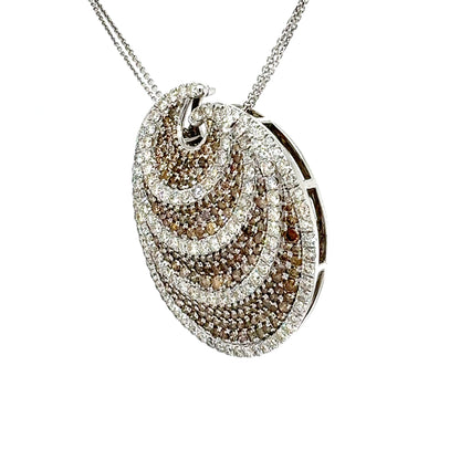 Brown & White Diamond Pendant