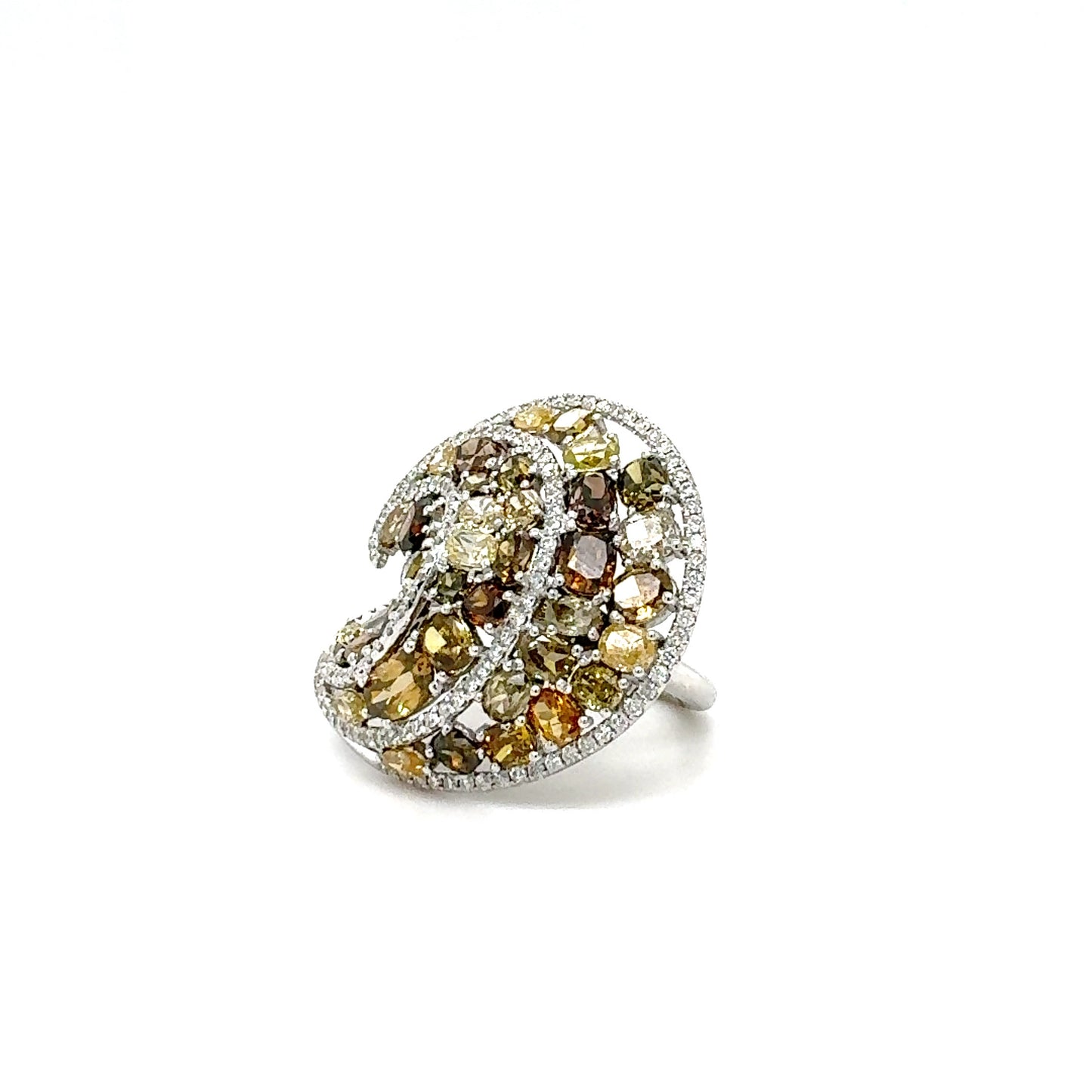 Cognac & Yellow "Sandstorm" Diamond Ring