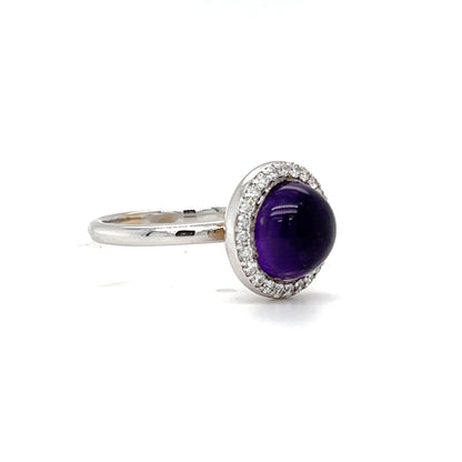 Amethyst Cabochon Ring