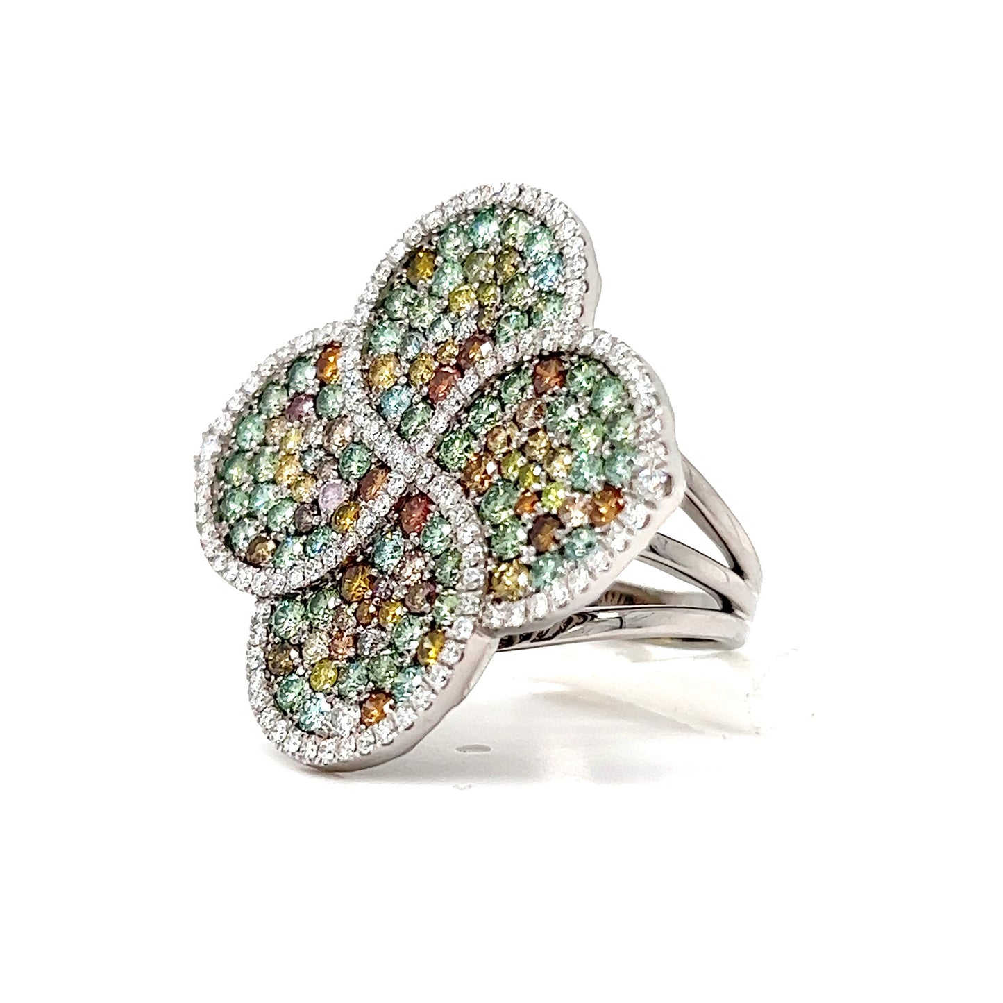 Desert Rose Multi Color Diamond Ring