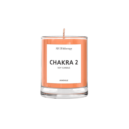 Sacral chakra meditation candle