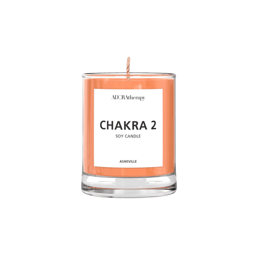 Sacral chakra meditation candle