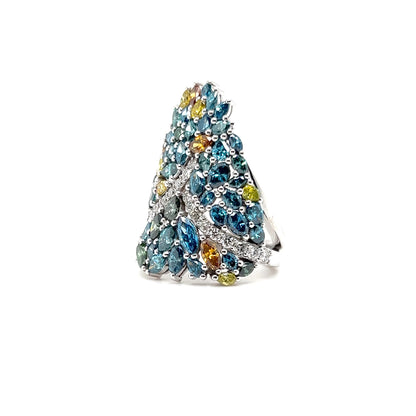 Blue Diamond Cocktail Ring