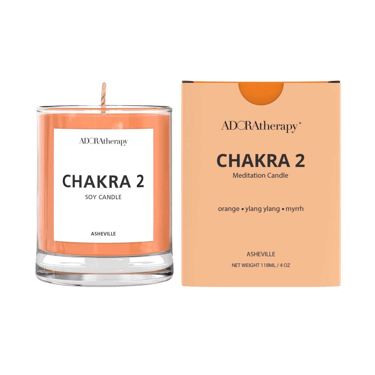 Sacral chakra meditation candle