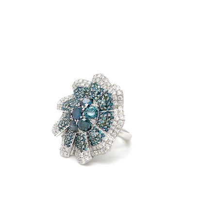 Blue Diamond Ring