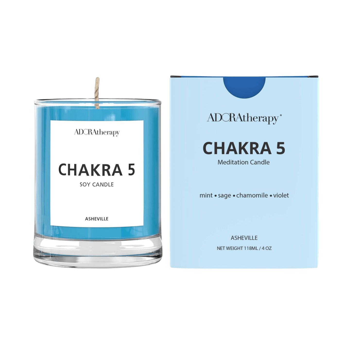 Throat Chakra Meditation Candle