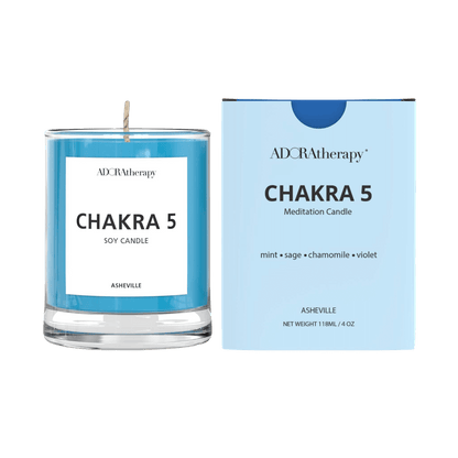 Throat Chakra Meditation Candle