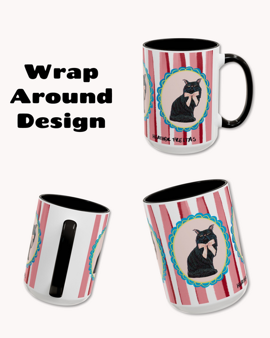 Black Persian Cat Coffee Mug 15oz