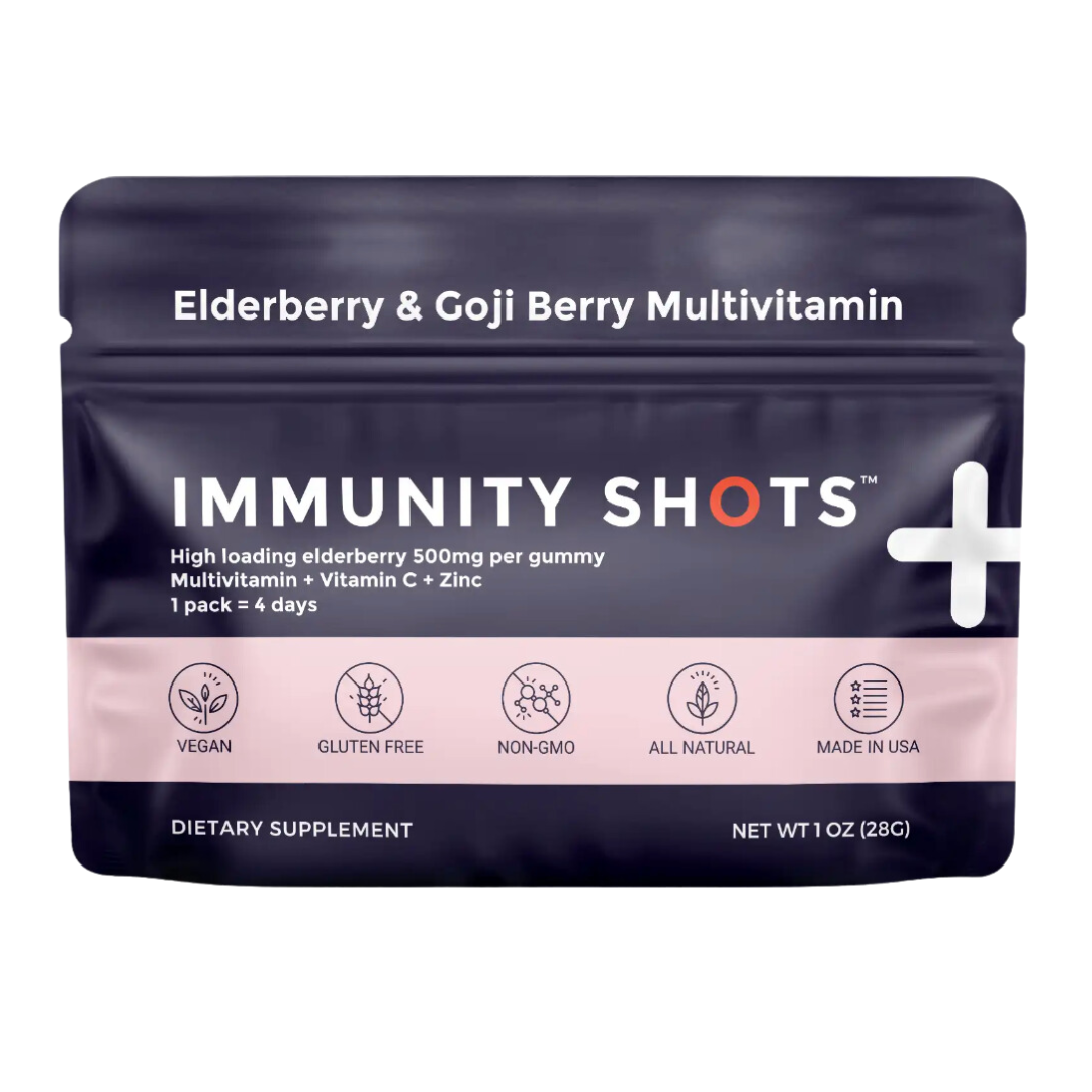 Elderberry & Goji Berry Immunity Shots Gummy Vitamins | 12-Pack