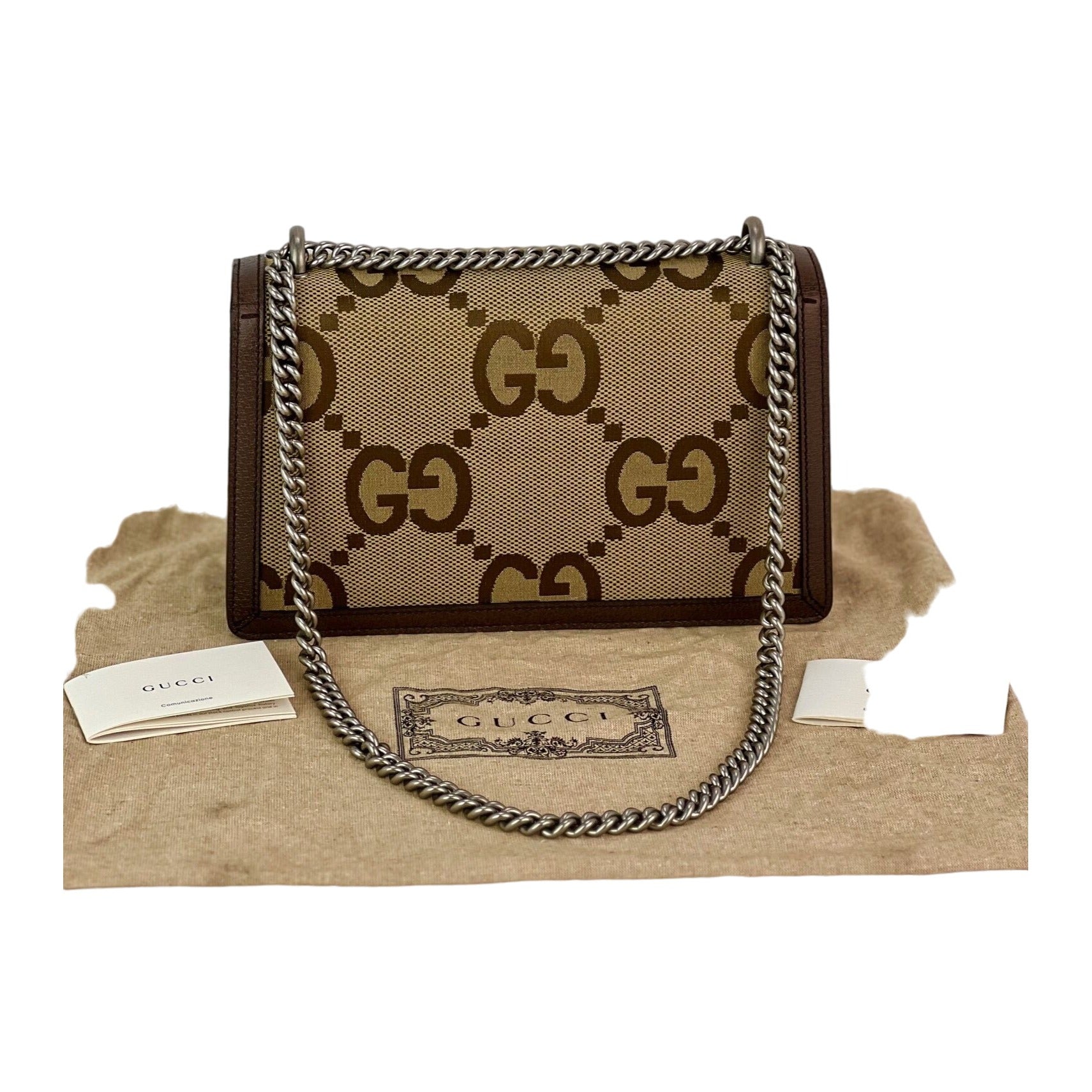 Gucci Dionysus Small Jumbo GG Canvas Beige Shoulder Bag