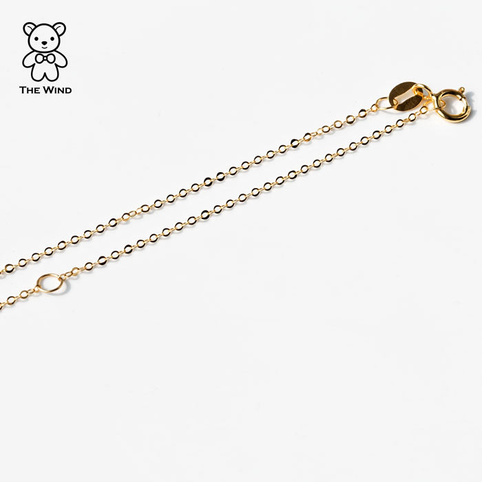 Dainty 18K Solid Yellow Gold Chain 16, 18 Inches Adjustable