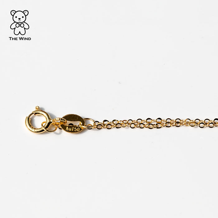 Dainty 18K Solid Yellow Gold Chain 16, 18 Inches Adjustable