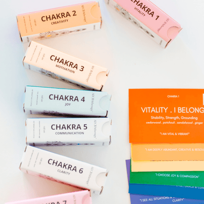 Chakra Boost Discovery Set of 7 Mini Roll on Perfumes