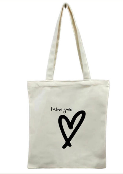 Reagan Sailcloth Tote Follow Your Heart