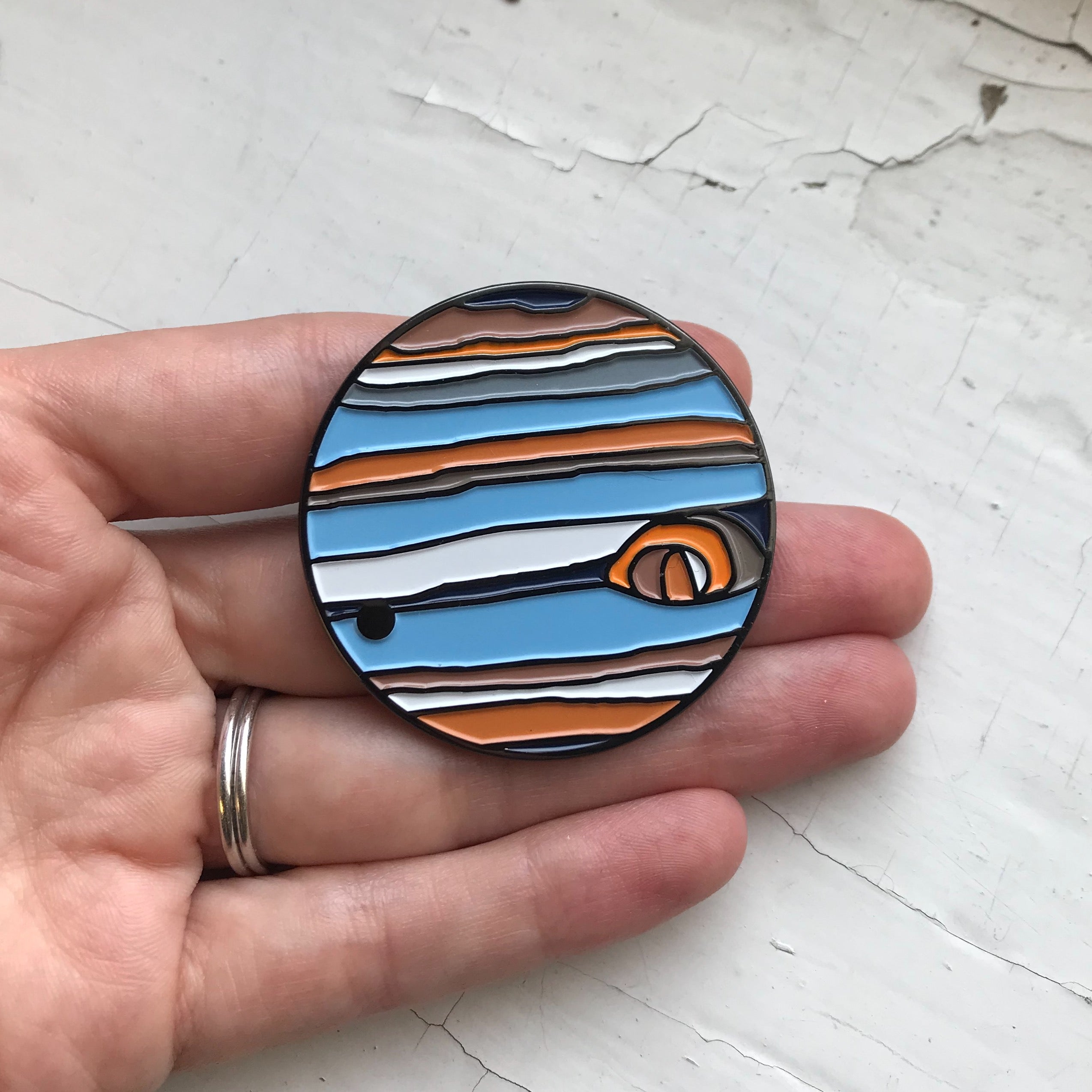 Jupiter Enamel Pin
