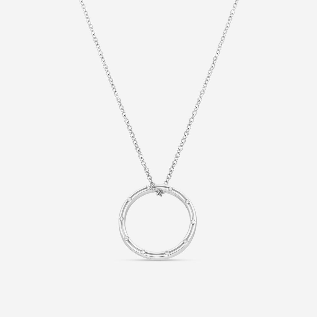 Damiani 18K Whıte Gold Diamond Pendant Necklace 20012010