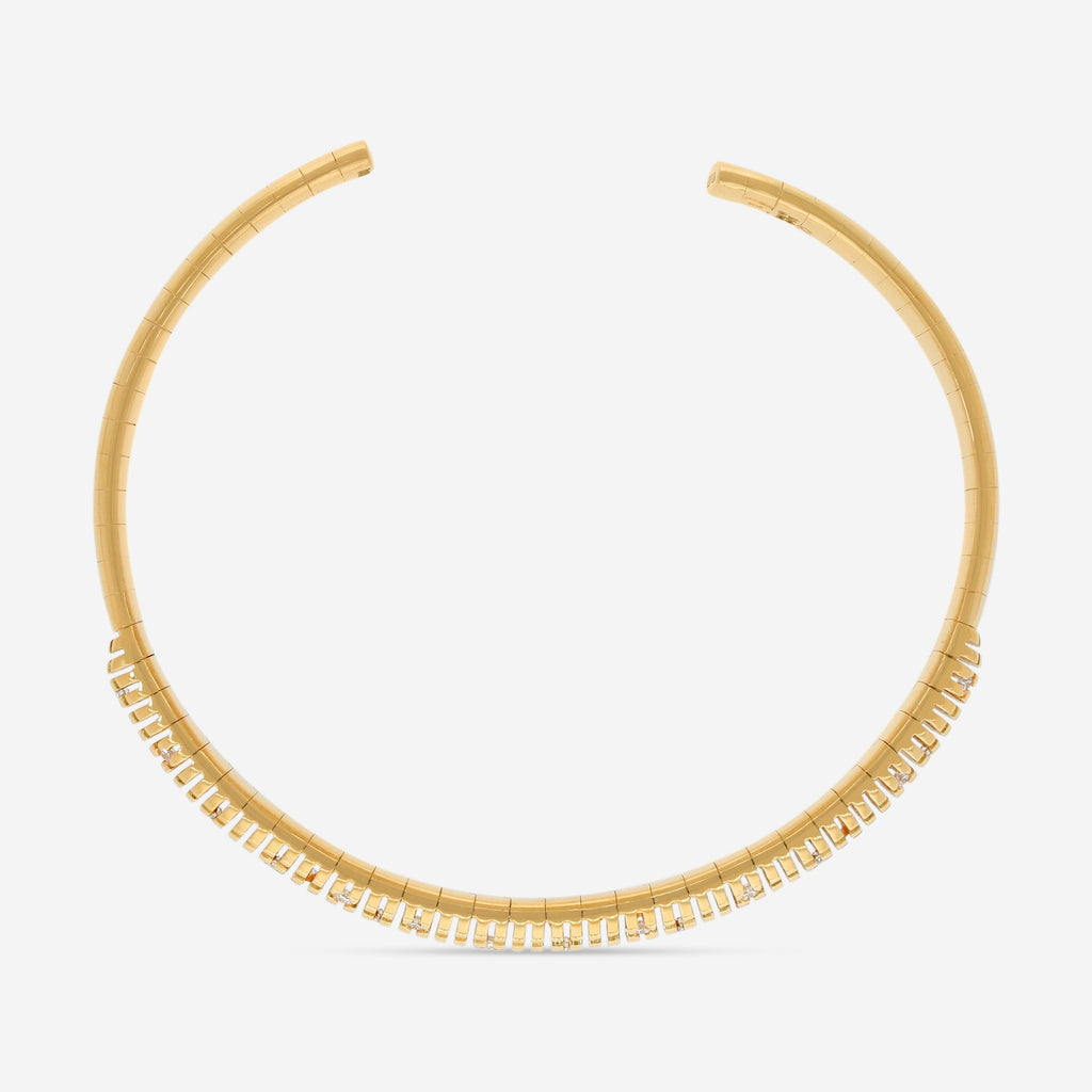 Damiani 18K Yellow Gold Diamond Bangle Bracelet 20038901