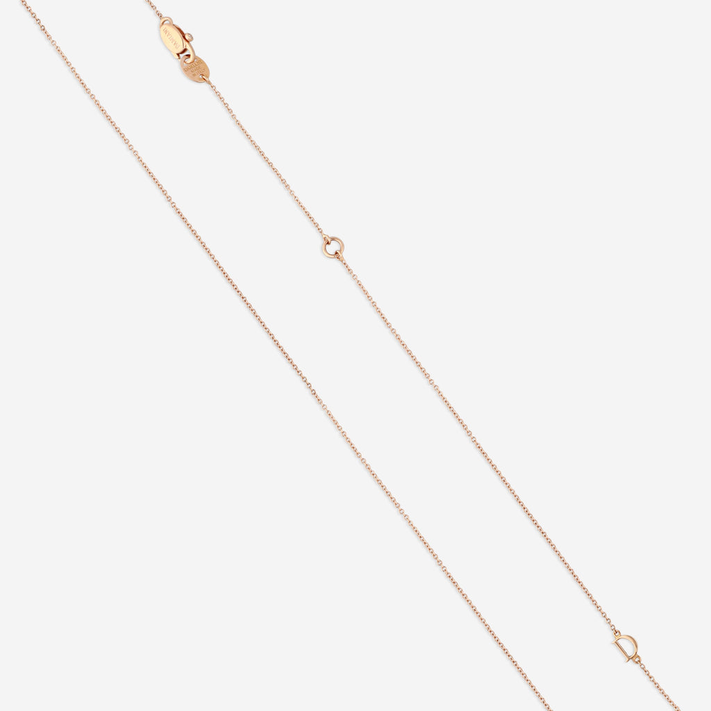 Damiani 18K Rose Gold Diamond Cross Pendant Necklace 20076844