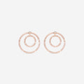 Damiani 18K Rose Gold Diamond Circle Stud Earrings 20086879