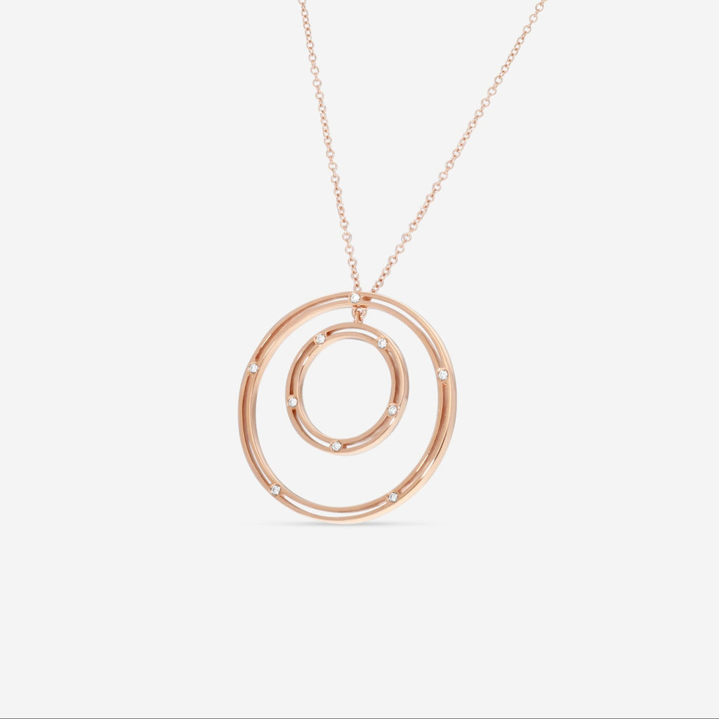Damiani 18K Rose Gold Diamond Pendant Necklace 20086880