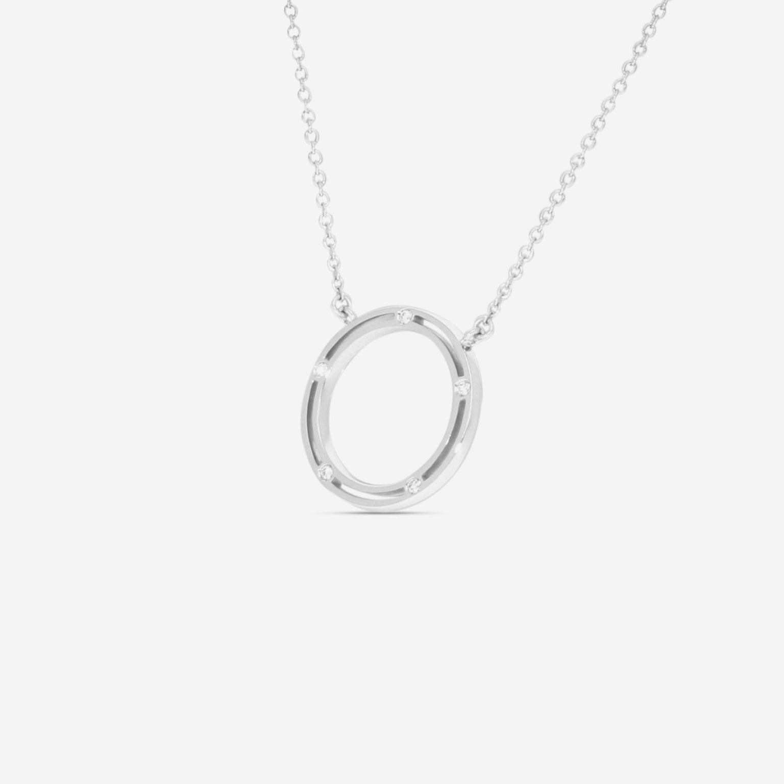 Damiani 18K Whıte Gold Diamond Rope Necklace 20087273