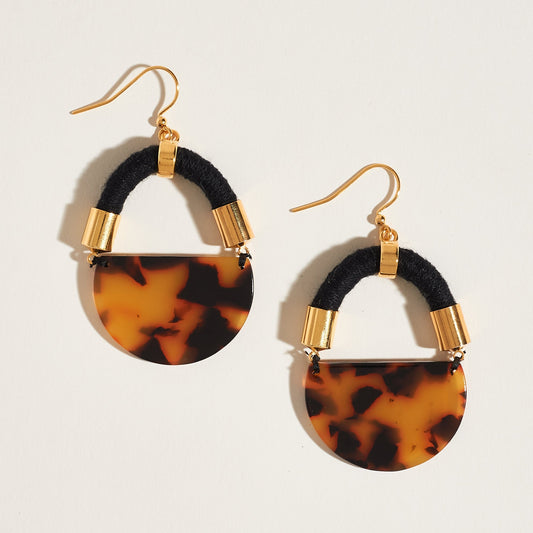Half Moon Tortoise Earrings