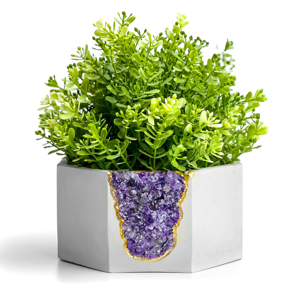 AMETHYST GEODE PLANTER