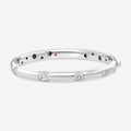 Roberto Coin Pois Moi Luna 18K White Gold Diamond Outline Bangle Bracelet 883132AWBAXS