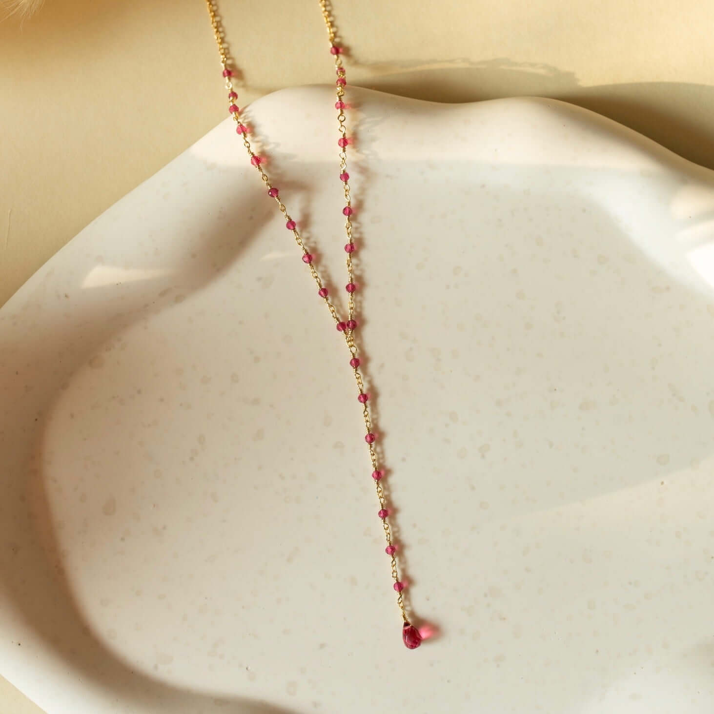 Pink Tourmaline Quartz Kensington Necklace