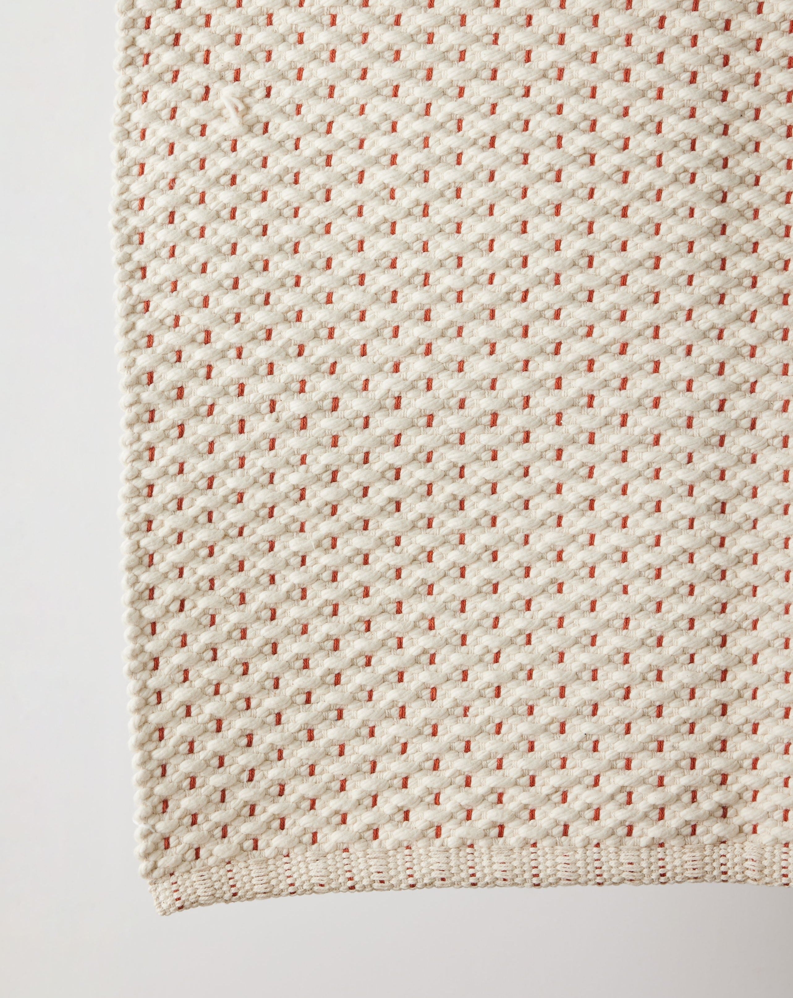 Terracotta Luxe Hand-Loomed Cotton Twill Mat
