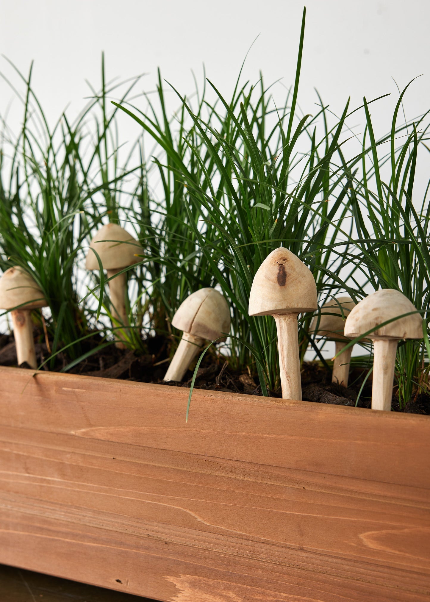 Wooden Mushroom Garden Stick