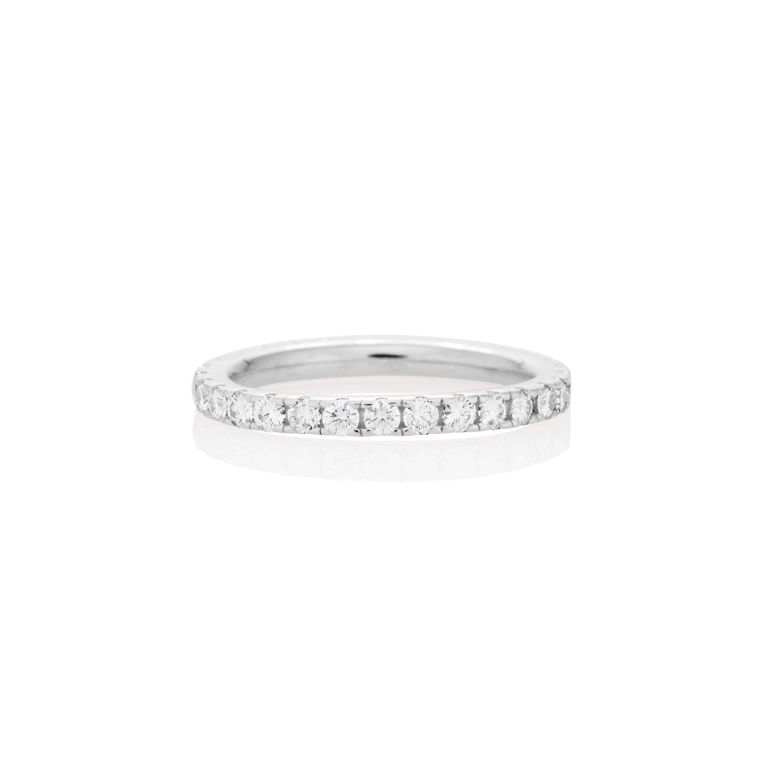 2mm Moissanite Eternity Ring in 925 Sterling Silver