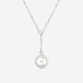Roberto Coin Obelisco 18K White Gold Diamond Medallion Pendant Necklace 8883121AW19X