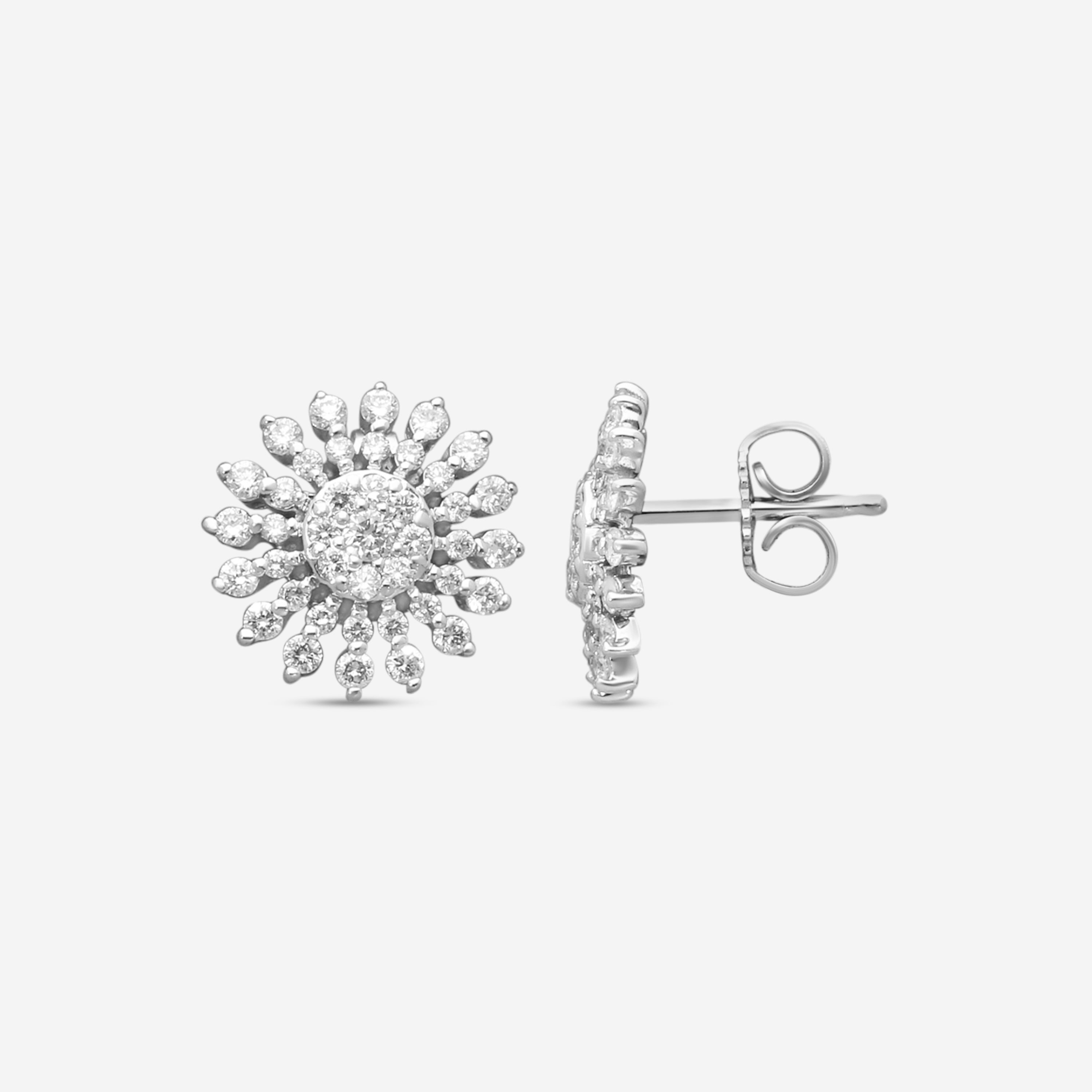 Roberto Coin 18K White Gold Diamond Stud Earrings 111388AWERX0