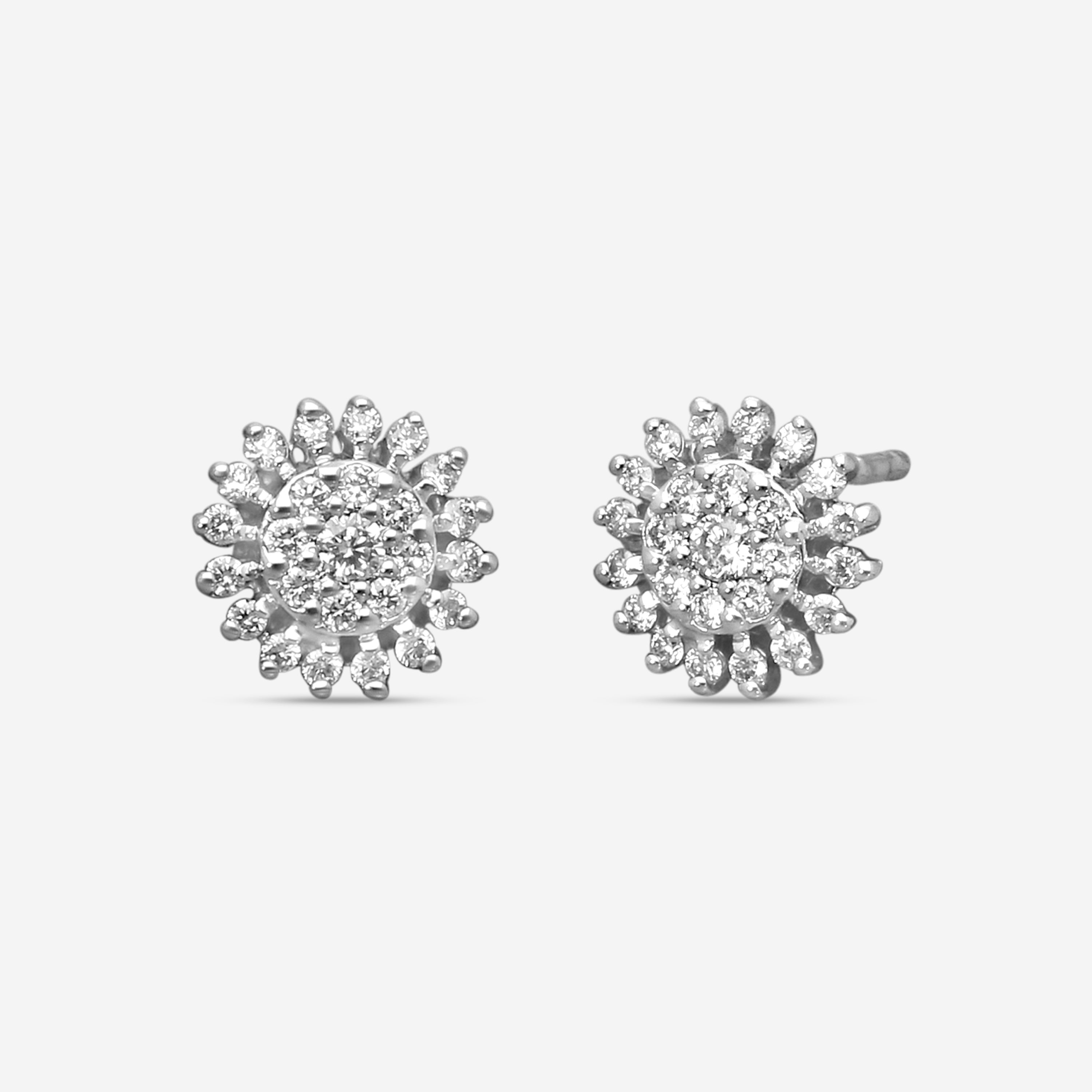 Roberto Coin 18K White Gold Diamond Stud Earrings 111439AWERX0
