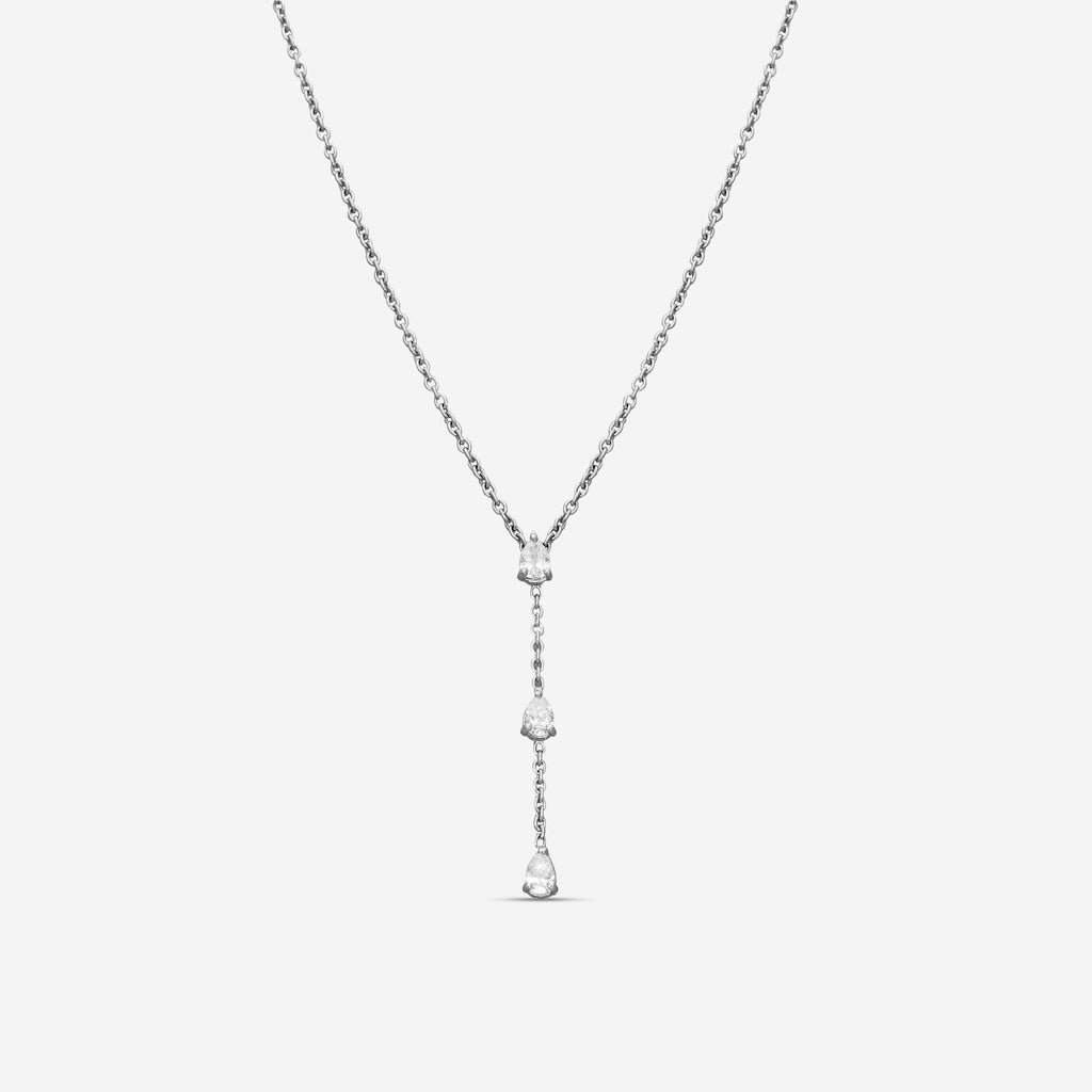 Roberto Coin 18K White Gold Diamond Lariat Necklace 111450AWCHX0