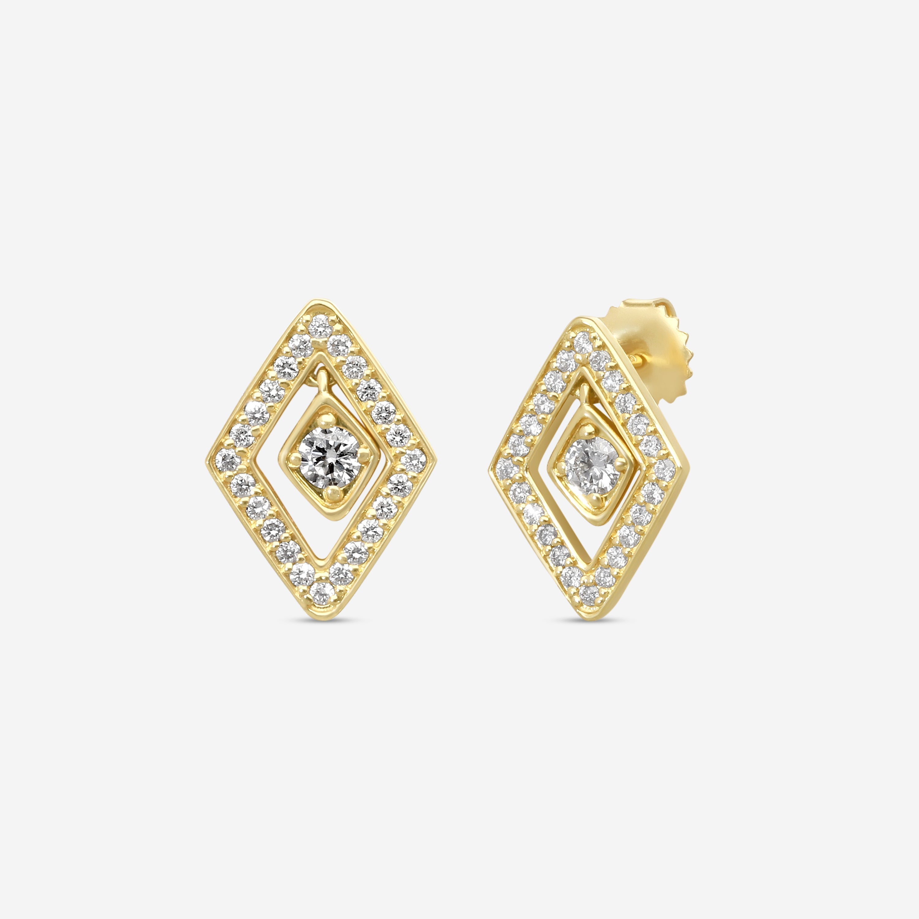 Roberto Coin 18K Yellow Gold Diamond Stud Earrings 111481AYERX0