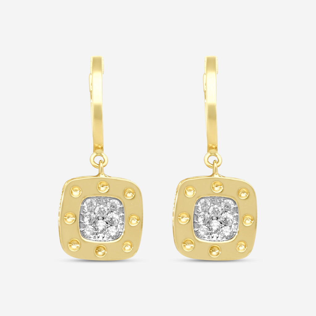 Roberto Coin 18K Yellow & White Gold Diamond Drop Earrings 7771199AJERX