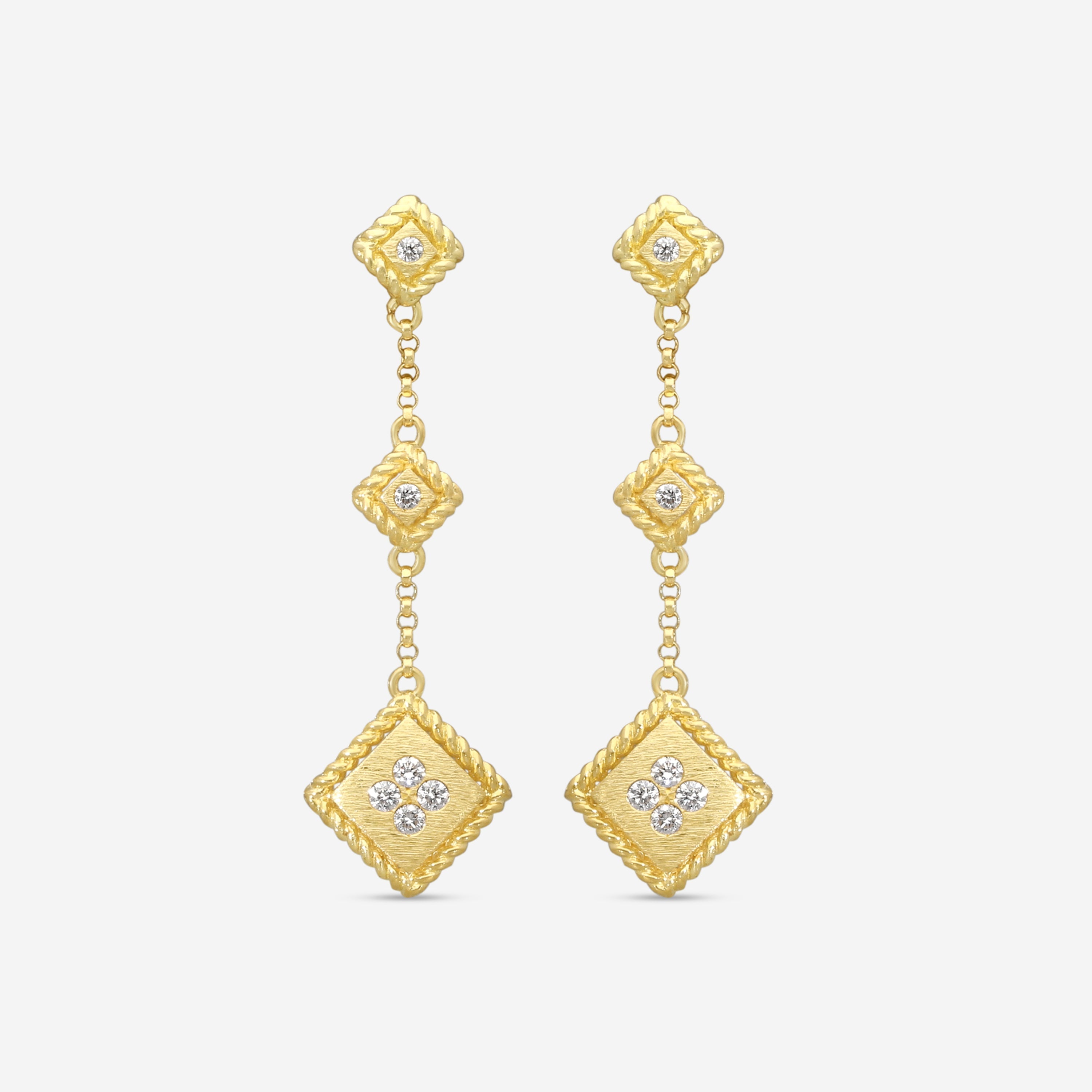 Roberto Coin 18K Yellow Gold Diamond Drop Earrings 7772919AYERX
