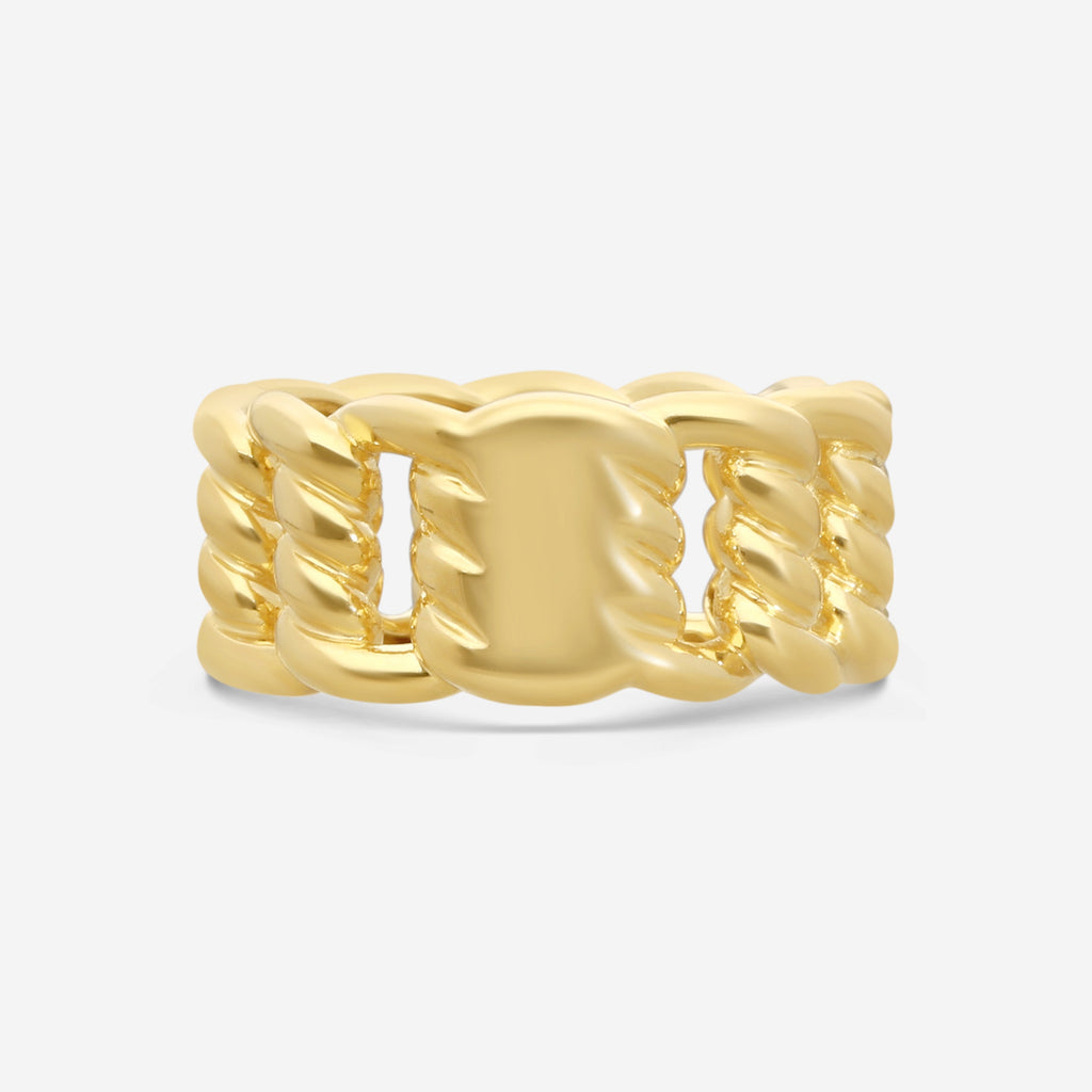 Roberto Coin Band 18K Yellow Gold Diamond Ring Sz. 7 7773242AY70X