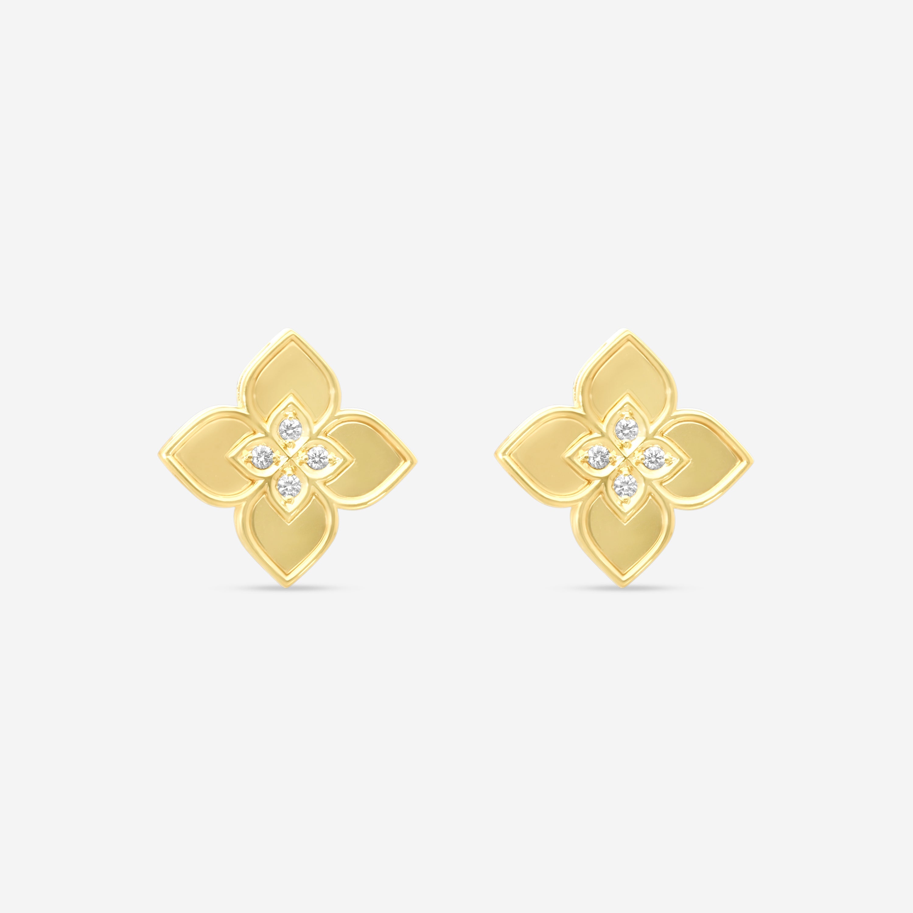 Roberto Coin Venetian Princess 18K Yellow Gold Diamond Earrings 7773499AYERX