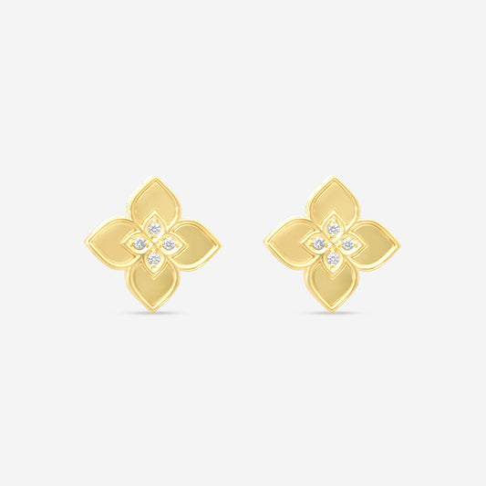 Roberto Coin Venetian Princess 18K Yellow Gold Diamond Earrings 7773499AYERX